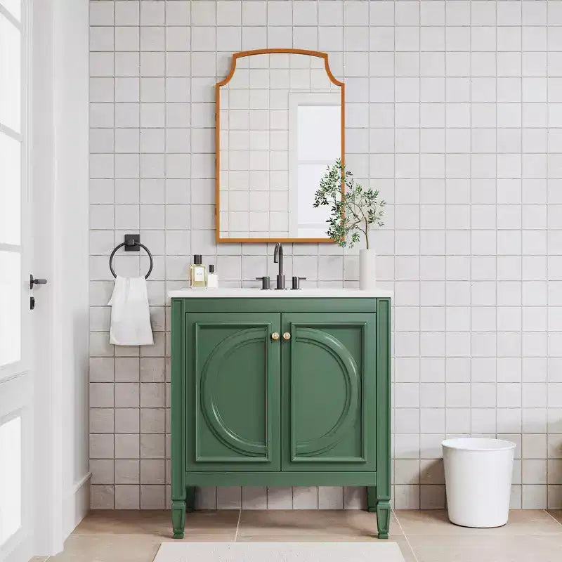 Metal Framed Bathroom Mirror Cabinet with Storage, Wall Mount Medicine Cabinet