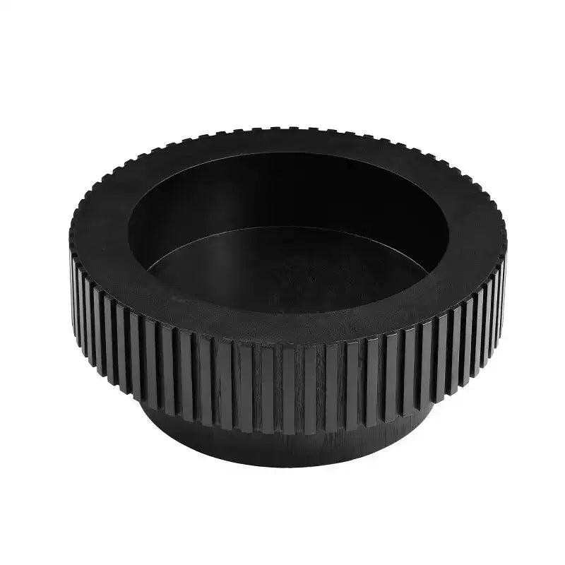 31.49 Round Fluted Coffee Table with Hidden Storage, Modern Pedestal Cocktail Table for Living Room