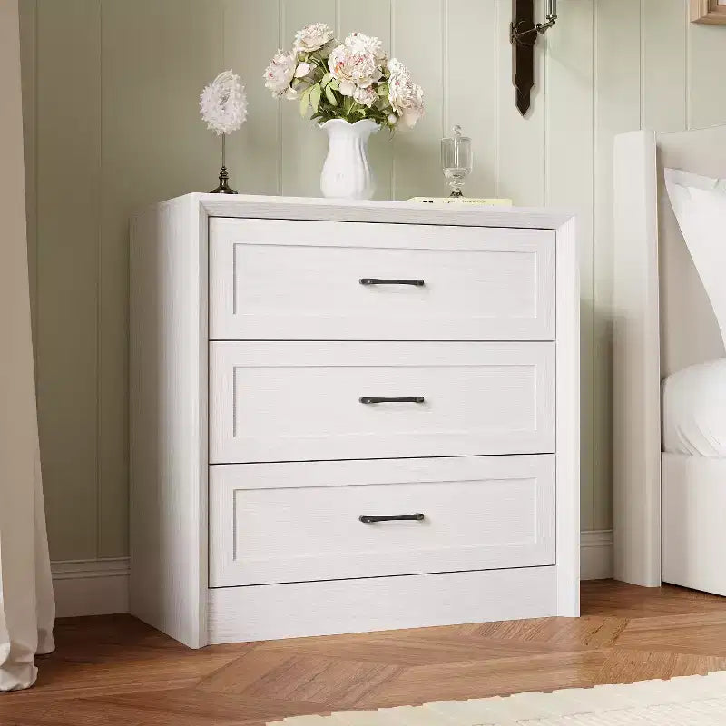 5-Drawer Dresser with Mirror and Jewelry Tray, Bedroom Storage Chest of Drawers