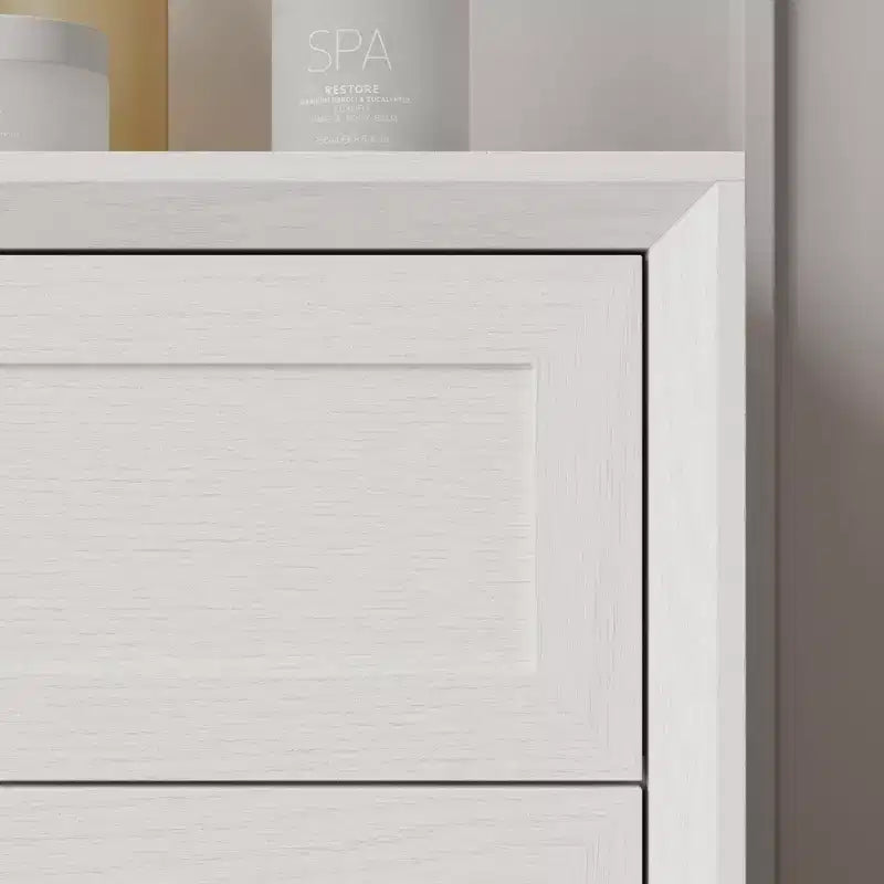 5-Drawer Dresser with Mirror and Jewelry Tray, Bedroom Storage Chest of Drawers