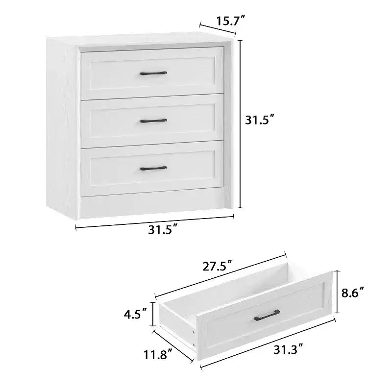 5-Drawer Dresser with Mirror and Jewelry Tray, Bedroom Storage Chest of Drawers