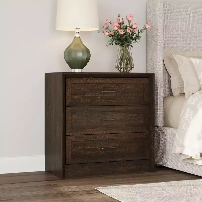 5-Drawer Dresser with Mirror and Jewelry Tray, Bedroom Storage Chest of Drawers