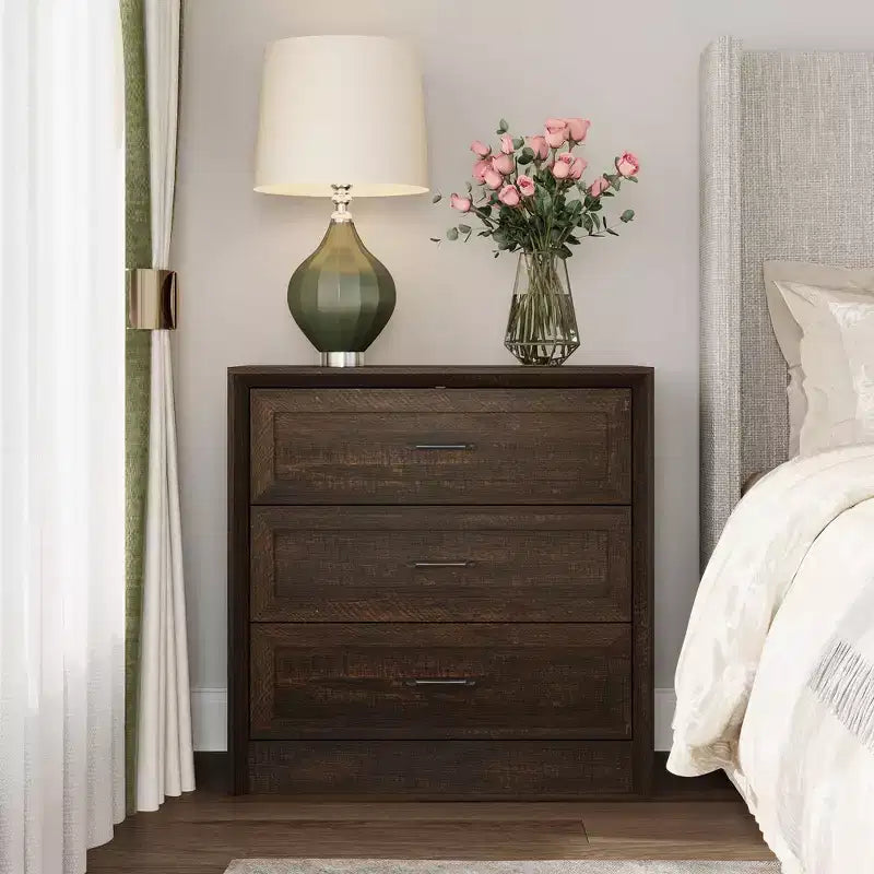 5-Drawer Dresser with Mirror and Jewelry Tray, Bedroom Storage Chest of Drawers