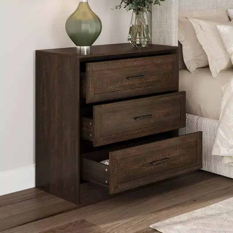 5-Drawer Dresser with Mirror and Jewelry Tray, Bedroom Storage Chest of Drawers