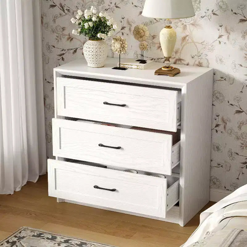 5-Drawer Dresser with Mirror and Jewelry Tray, Bedroom Storage Chest of Drawers