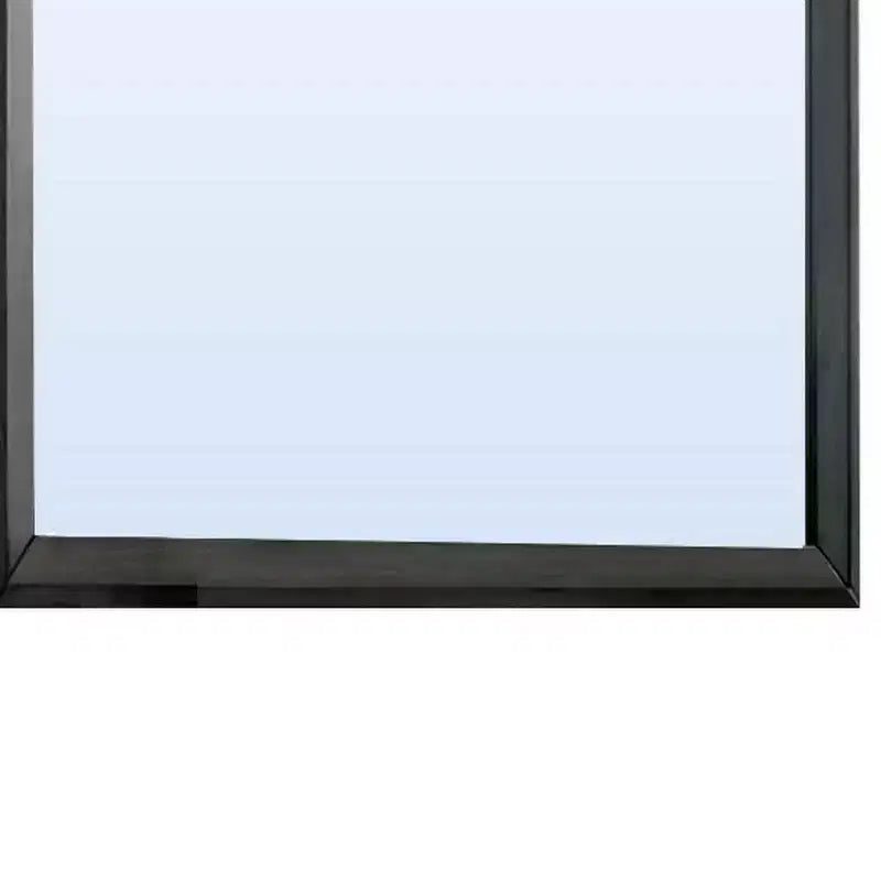 45-Inch Rectangular Wooden Frame Wall Mirror, Warm Gray, Contemporary Style