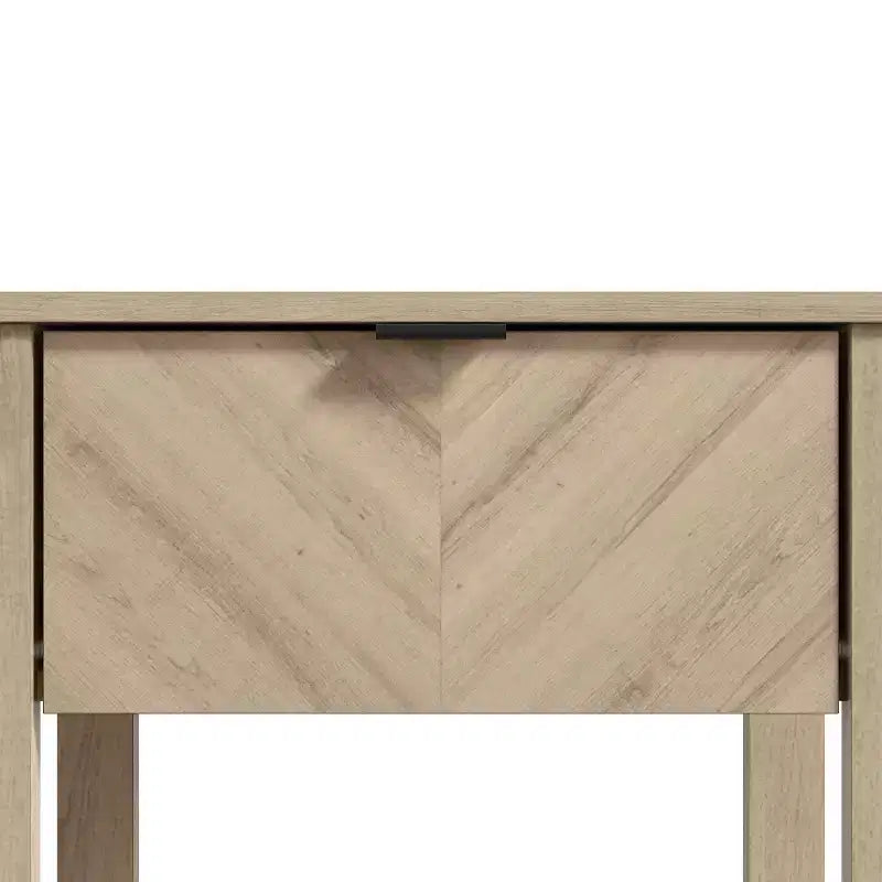 1-Drawer Nightstand with Open Shelf, Compact Bedside Table, 16.5 W x 15.4 D x 23.2 H