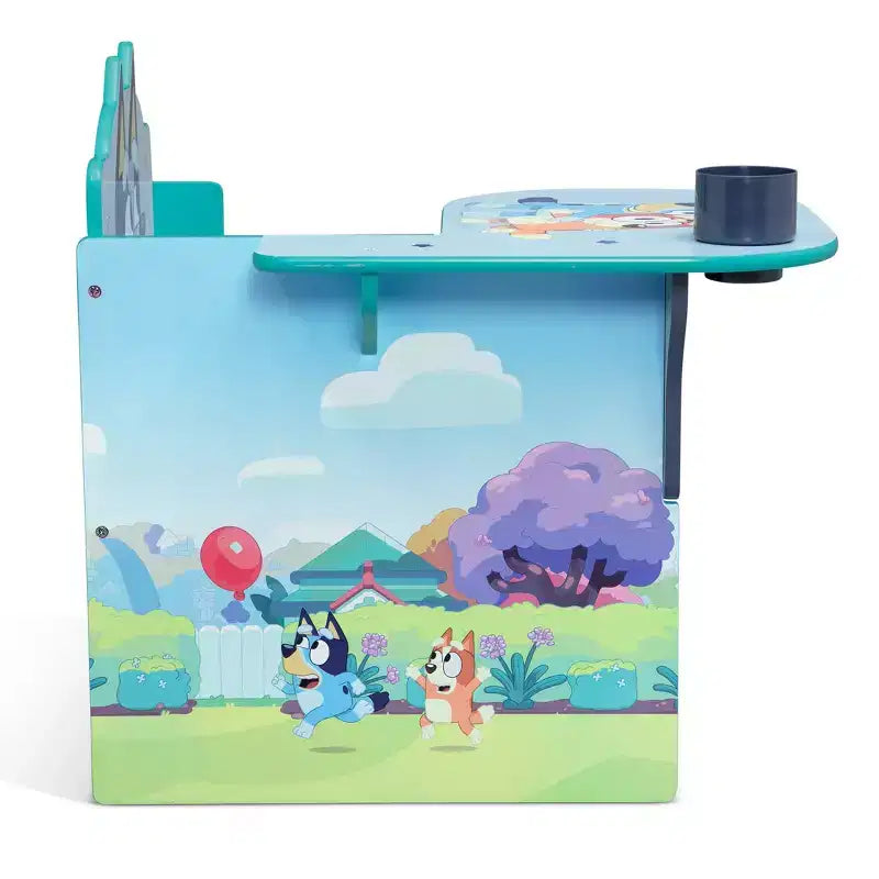 Kids Chair Desk with Storage Bin and Built-In Cup Holder, for Ages 3+