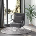 Convertible Sofa Bed Sleeper Chair with 5-Position Backrest and Removable Pillow, Steel Frame