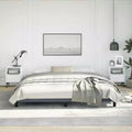 King Size Velvet Platform Bed Frame, Dark Gray, No Headboard, No Box Spring Needed