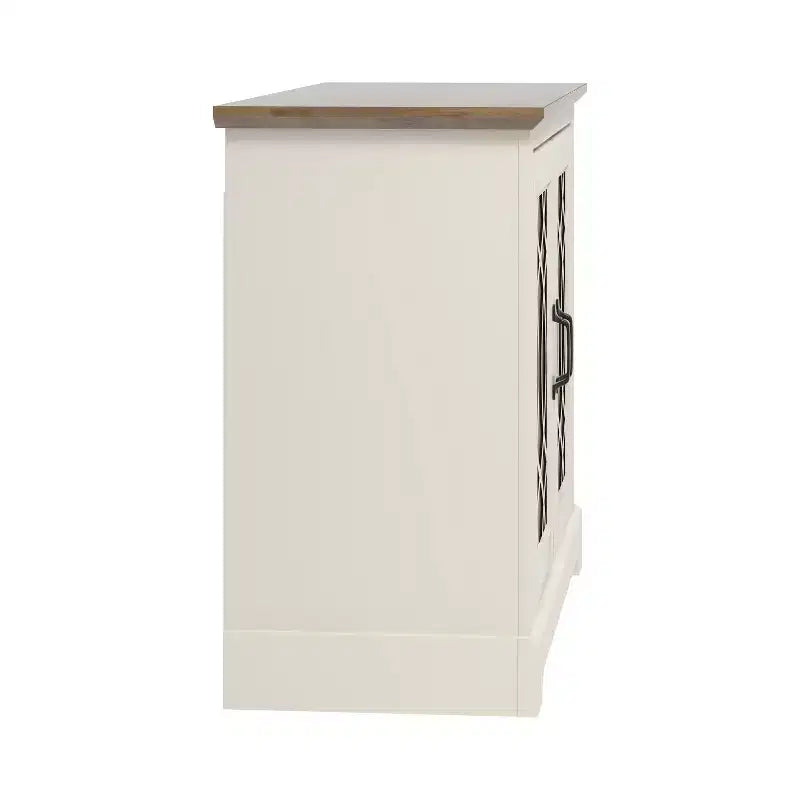 2-Door Accent Cabinet with Acrylic Panels and Adjustable Shelf, 32.4 Inch Wide