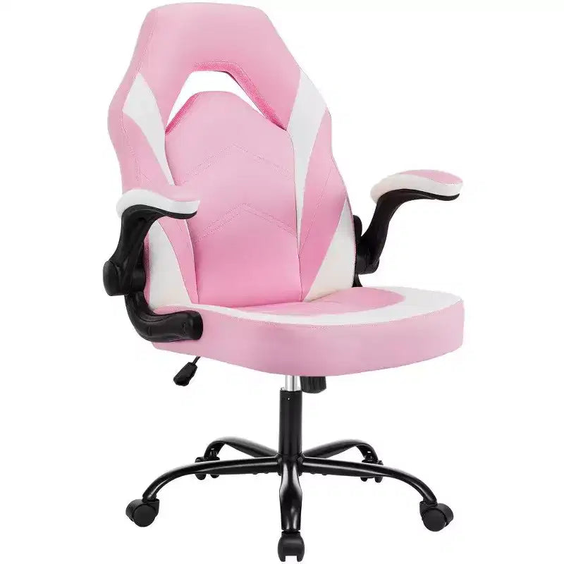 Ergonomic Gaming Chair with S-Shaped Backrest, Rocking Mode and Adjustable Height