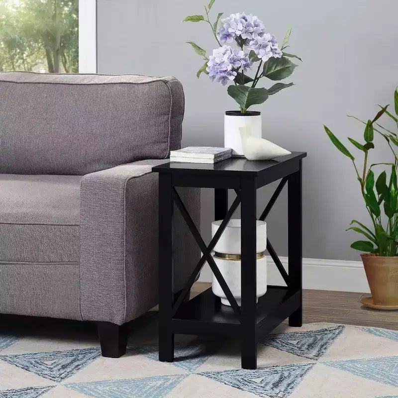 L-Shaped Corner Desk with Storage Shelves and Monitor Stand, Home Office Computer Desk