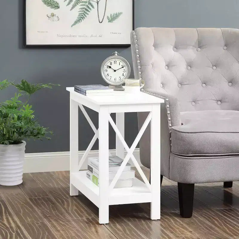 L-Shaped Corner Desk with Storage Shelves and Monitor Stand, Home Office Computer Desk
