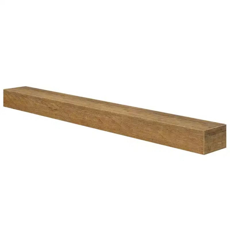 72-Inch Rustic Solid Pine Floating Fireplace Mantel Shelf, 60 lbs Capacity