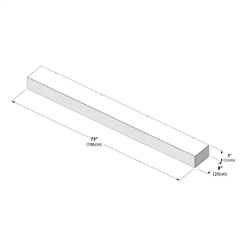 72-Inch Rustic Solid Pine Floating Fireplace Mantel Shelf, 60 lbs Capacity