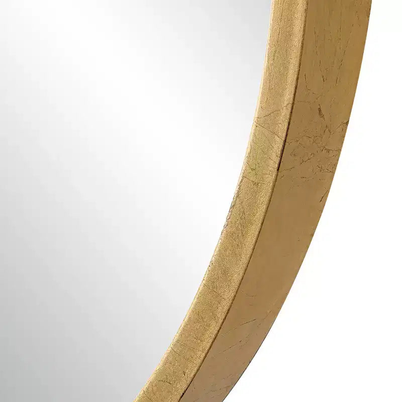 60x22-Inch Tall Oval Gold Metal Wall Mirror, Vertical or Horizontal Mount