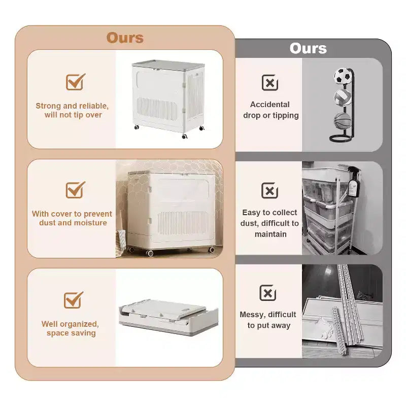 Rolling Laundry Hamper with Lid and Wheels, Collapsible Clothes Basket for Bedroom and Bathroom